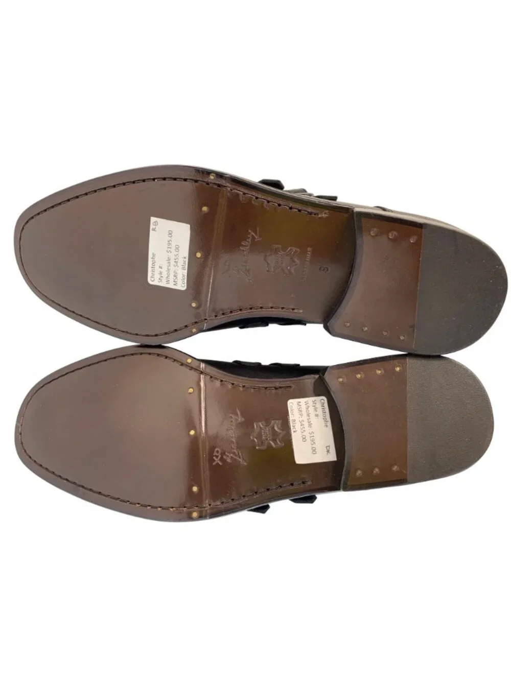 NWT Marchez Vous by Christophe Leather Mens Monk Strap Dress Shoes Size 9 Italy